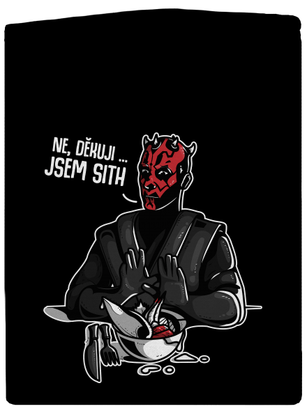 Jsem sith pánská mikina na zip Black