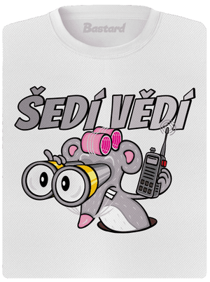 Šedí vědí - myš dámské sportovní tričko White