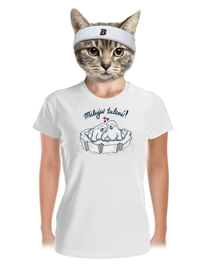 Miluju tulení dámské sportovní tričko White