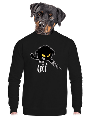 Čičina unisex mikina bez kapuce Black