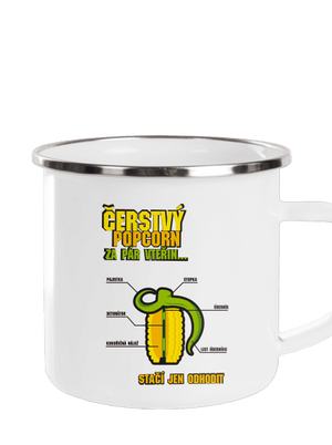 Čerstvý popcorn plecháček White
