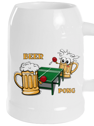 Beer pong půllitr White