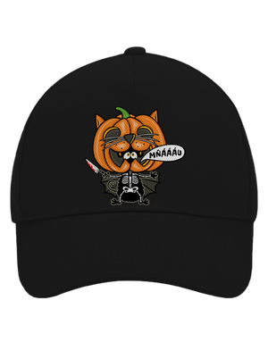 Halloweenská kočička kšiltovka baseballka Black