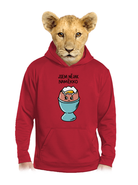 Naměkko dětská mikina klokanka Fire Red