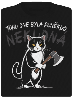 Neklidná kočka dámské sportovní tričko Black