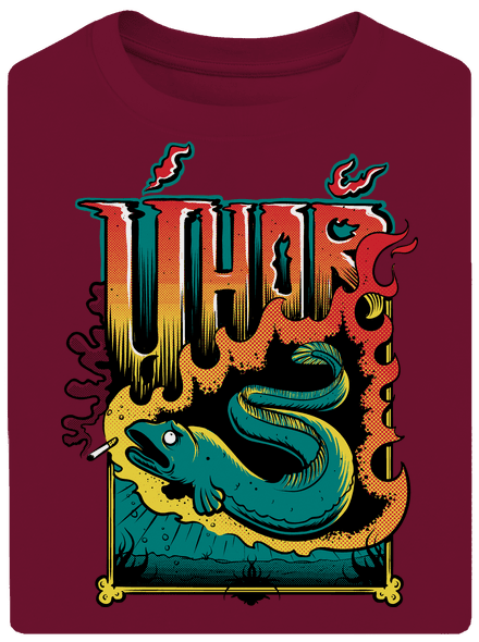 Úhoř unisex tričko oversized Garnet