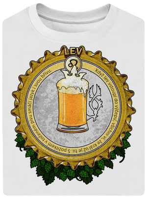 Pivní horoskop: Lev unisex tričko oversized White