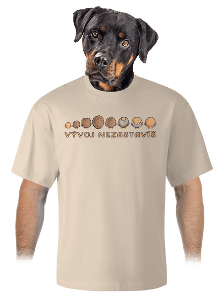 Vývoj nezastavíš unisex tričko oversized Almond