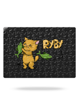 Kočičí horoskop: Ryby puzzle White