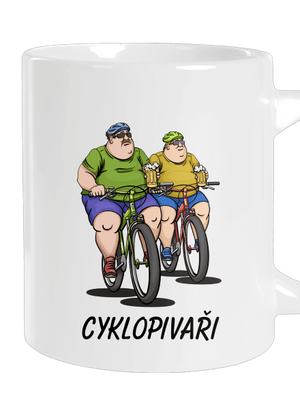 Cyklopivaři velký hrnek White