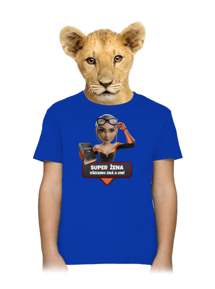 Super máma dětské tričko Royal Blue