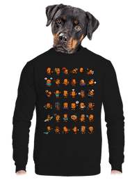 unisex mikina bez kapuce