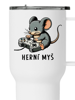 Herní myš termohrnek White