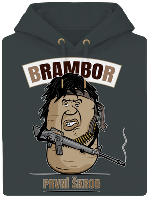 Brambor unisex mikina premium Charcoal