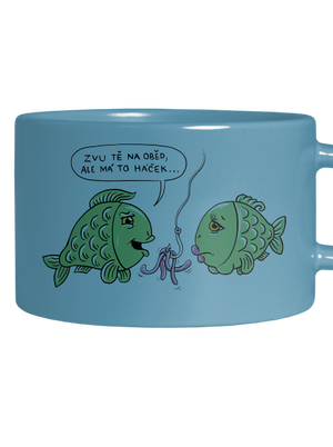 Háček hrnek makronka Blue Macaron