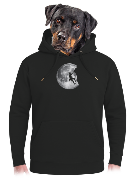 Noční lezec unisex mikina premium Dark Black