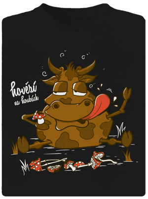 Hovězí na houbách dětské sportovní tričko Black