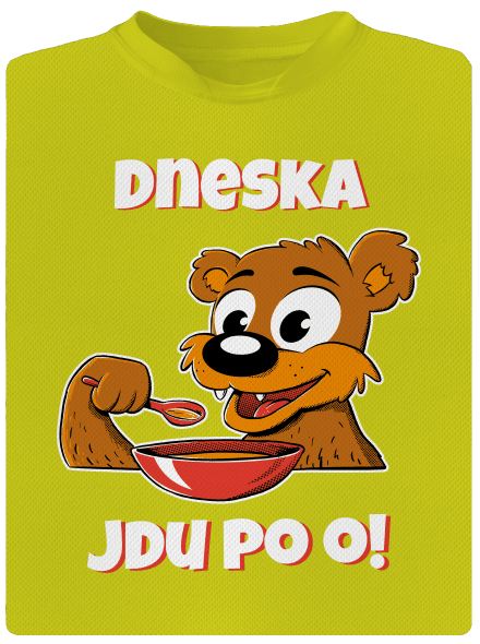 Dneska jdu po o dětské sportovní tričko Neon Yellow