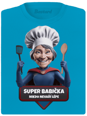 Super babička dámské sportovní tričko Blue Atol