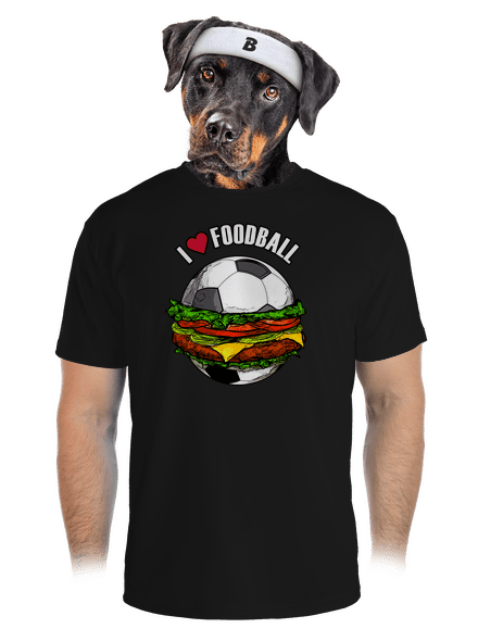 Foodball pánské sportovní tričko Black
