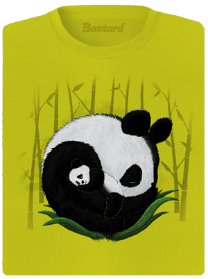 Dvě spící pandy dámské sportovní tričko Neon Yellow