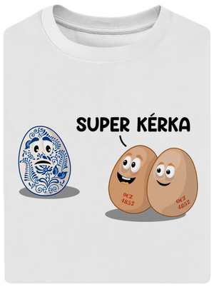 Super kérka unisex tričko oversized White