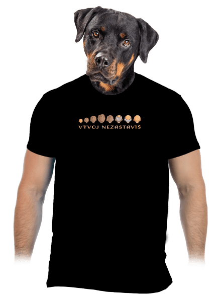Vývoj nezastavíš pánské tričko Black