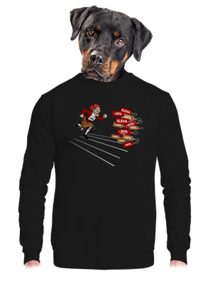 Slevy! unisex mikina bez kapuce Black