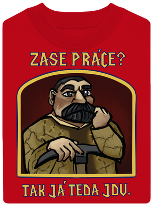 Zase práce? unisex mikina bez kapuce Red