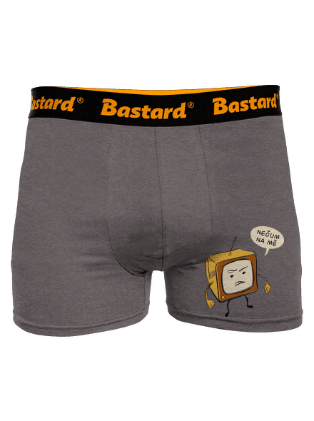 Nečum na mě boxerky Gray Melange