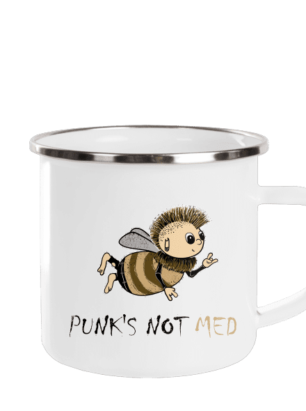 Punks Not Med plecháček White