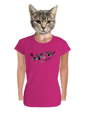 Batminton dámské tričko premium Magenta