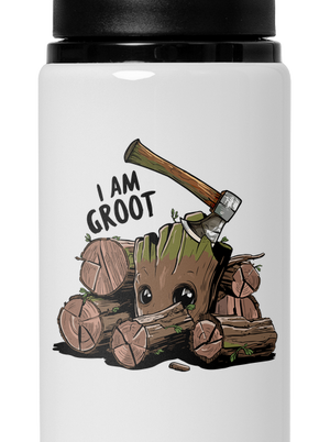 I Am Groot lahev na vodu White