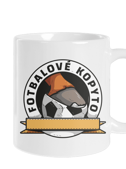 Fotbalové kopyto klasický hrnek White
