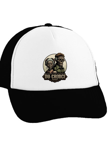 Dů-chodci kšiltovka truckerka Black cap