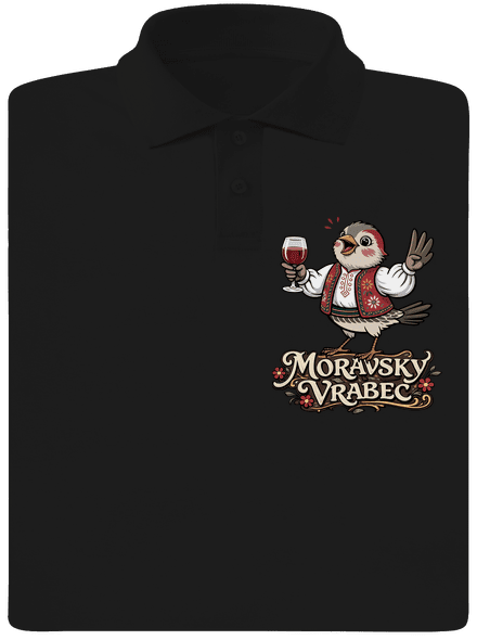 Moravský vrabec pánská polokošile Black