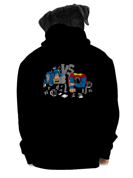 Souboj superhrdinů pánská mikina na zip Black