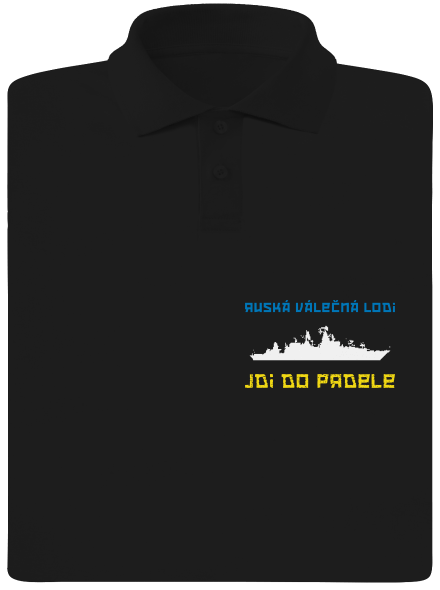 Ukrajina - Loď pánská polokošile Black