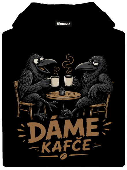 Dáme kafče pánská mikina klokanka Black