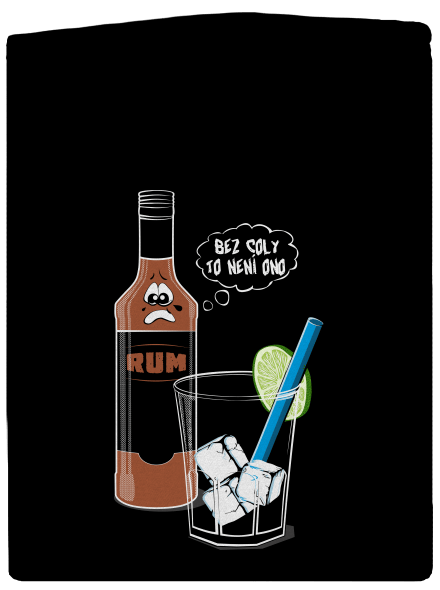 Rum a Cola pánská mikina na zip Black