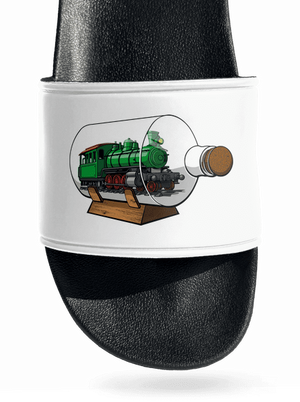 Lokomotiva v láhvi pantofle White