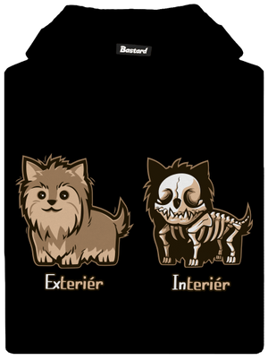 Teriér dětská mikina klokanka Black