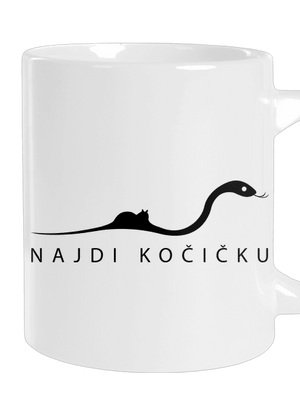 Najdi kočičku velký hrnek White