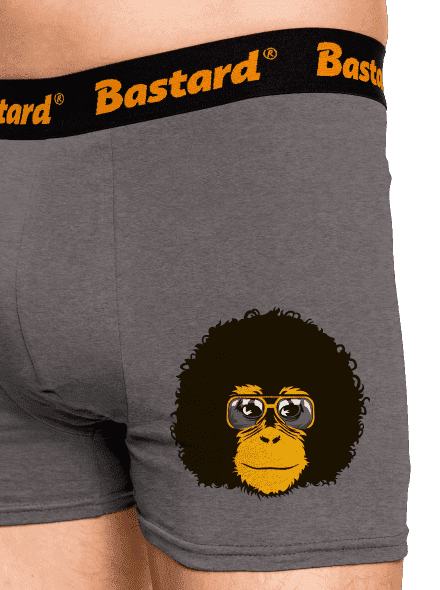 Retro opičák boxerky Gray Melange