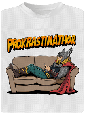 Prokrastináthor pánské sportovní tričko White