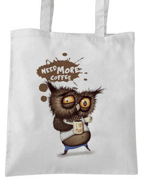 Potřebuju víc kafe taška White