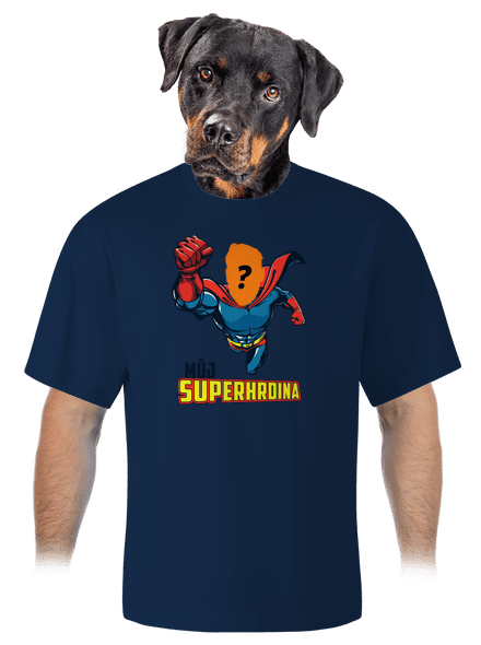 Můj superhrdina unisex tričko oversized Midnight Blue