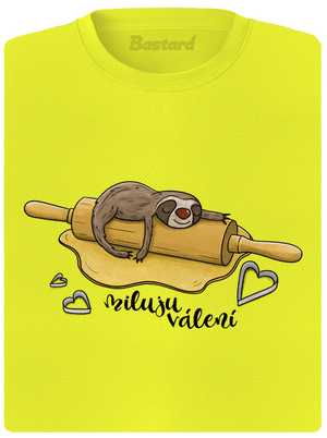 Miluju válení dámské sportovní tričko Neon Yellow