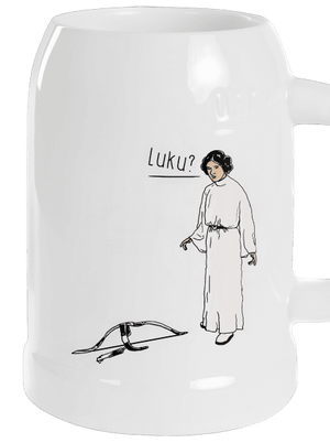 Luke a Leia půllitr White