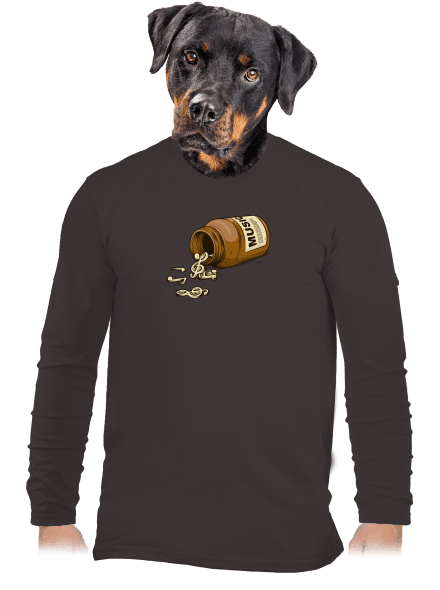 Music Pills pánské dlouhý rukáv Bear Brown